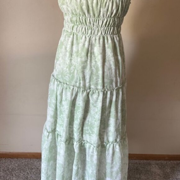 Soft Celdon High Low Ruffle Dress  8444 - Picture 4 of 11